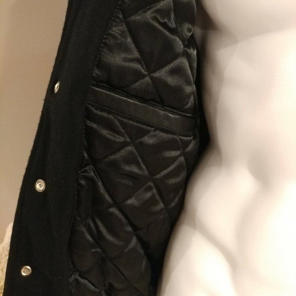 Enza Black Wool Leather Embroidered Disney World Services Varsity Jacket Mens L - Picture 6 of 10